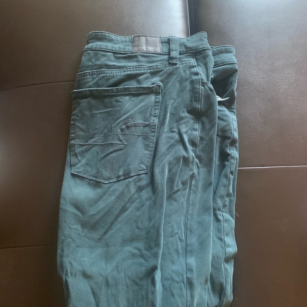AEO green jeans